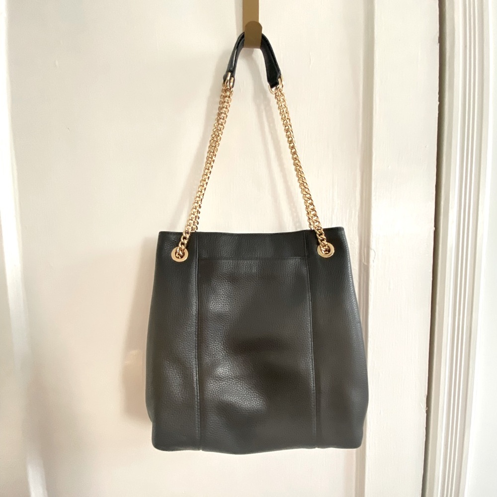Michael Kors Drop Chain Strap Leather Shoulder Bag - Picture 3 of 16